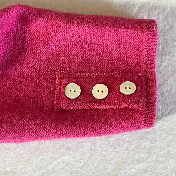 Croft&Barrow Vintage 100% wool knitted blazer MOP buttons sz L - Picture 4 of 8